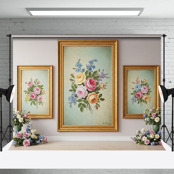 Aperturee Floral Fine Art Sweet Art Exhibition Photo Backdrop, 3X2FT(1MX0.6M), 14 USD, floral backdrops, ENHD4L49-M