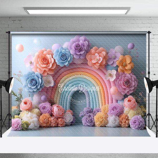 Aperturee Floral Balloon Rainbow Arch Sweet Wedding Backdrop, 3X2FT(1MX0.6M), 14 USD, wedding backdrops, ENHD6K62-M