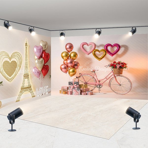 Aperturee Paris Love Room Set Backdrop Professional City of Romance Studio Background