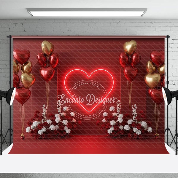 Aperturee Valentine's Day Photography Backdrop Professional Dark Red Studio Prop