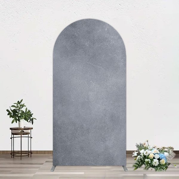 Aperturee Abstract Textured Gray Cement Wall Arch Backdrop, 1.6 x 4 ft (0.5 x 1.2 m), 98.18 USD, arch backdrop kit, GCYSD2I44-AJ