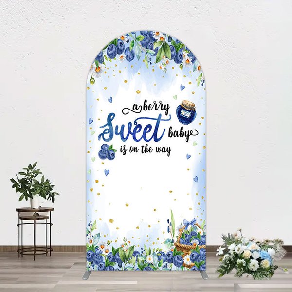 Aperturee Sweet Berry Floral Lovely Baby Shower Arch Backdrop, 1.6 x 4 ft (0.5 x 1.2 m), 98.18 USD, arch backdrop kit, GLH0G203-AJ