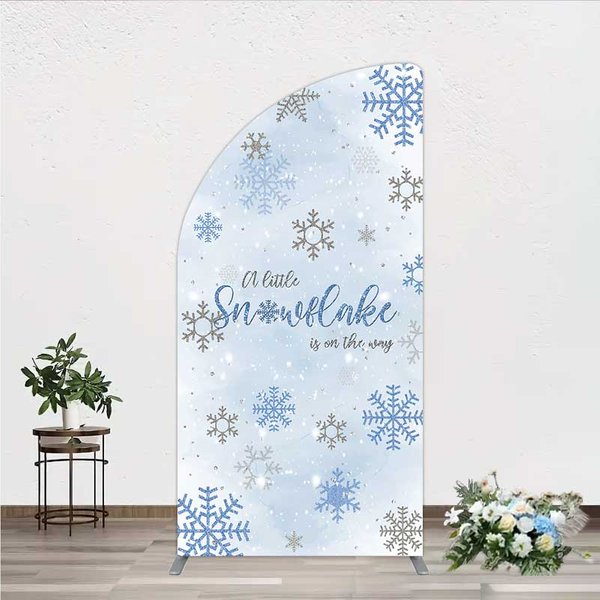 Aperturee Arch Backdrop A Little Snowflake Is On The Way Cover Studio Prop