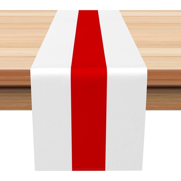 Aperturee Modern Red and White Stripe Table Runner, Simple Minimalist Design for Holiday Dining Table Decor, 12x72in (WxH)
