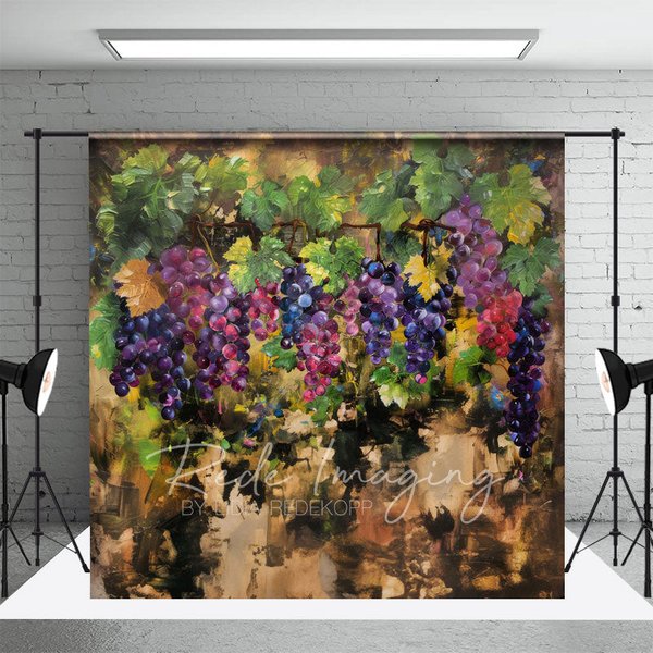 Aperturee Abstract Painted Grapes Brown Fine Art Photo Backdrop, 3X2FT(1MX0.6M), 14 USD, fine art backdrops, LRHD1K62-M
