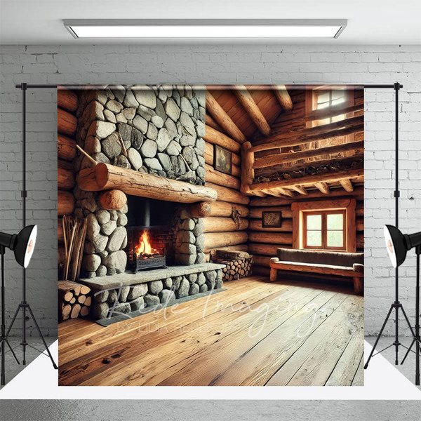 Aperturee Fathers Day Rustic Wood Cabin Fireplace Photo Backdrop, 3X2FT(1MX0.6M), 14 USD, retro wall backdrops, LRHD2K10-M