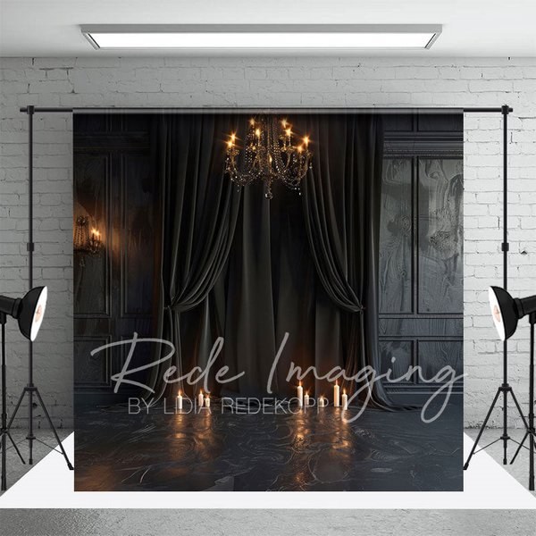 Aperturee Medieval Vintage Candle Dark Black Room Backdrop, 3X2FT(1MX0.6M), 14 USD, retro wall backdrops, LRHD3K84-M