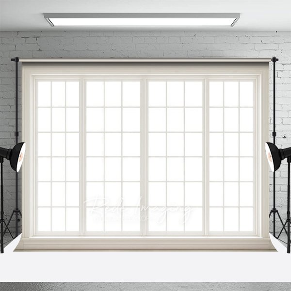 Aperturee White Window Clean Peace Winter Photography Backdrop, 3X2FT(1MX0.6M), 14 USD, winter backdrops, LRHD3L66-M