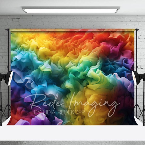 Aperturee Colorful Rainbow Wrinkles Fine Art Photo Backdrop, 3X2FT(1MX0.6M), 14 USD, fine art backdrops, LRHD4K93-M