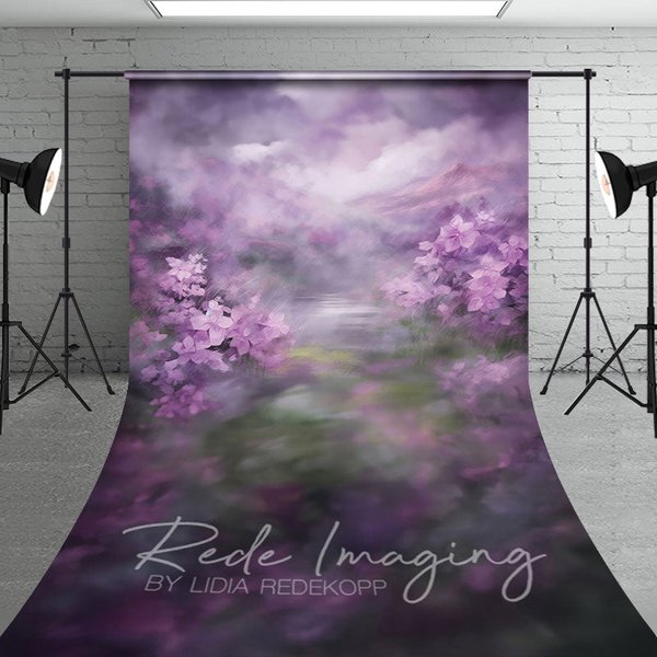 Aperturee Elegant Abstract Purple Florals Sweep Photo Backdrop, 5 x 7 ft (1.5 x 2.1 m), 42 USD, sweep backdrops, LRSD2K86-D