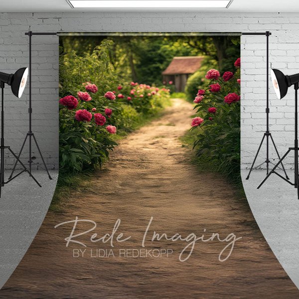 Aperturee Summer Greenery Rose Rustic Dirt Path Sweep Backdrop, 5 x 7 ft (1.5 x 2.1 m), 42 USD, sweep backdrops, LRSD3K93-D