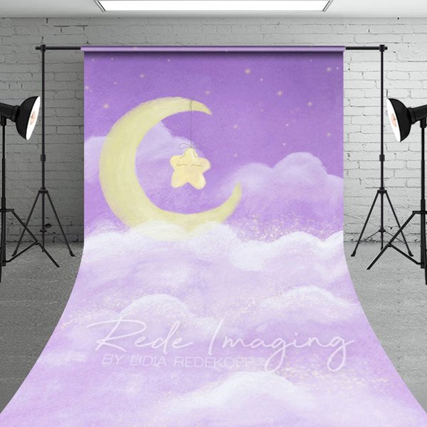 Aperturee Sleep Tight Purple Birthday Cake Smash Sweep Backdrop, 5 x 7 ft (1.5 x 2.1 m), 42 USD, sweep backdrops, LRSD4K98-D