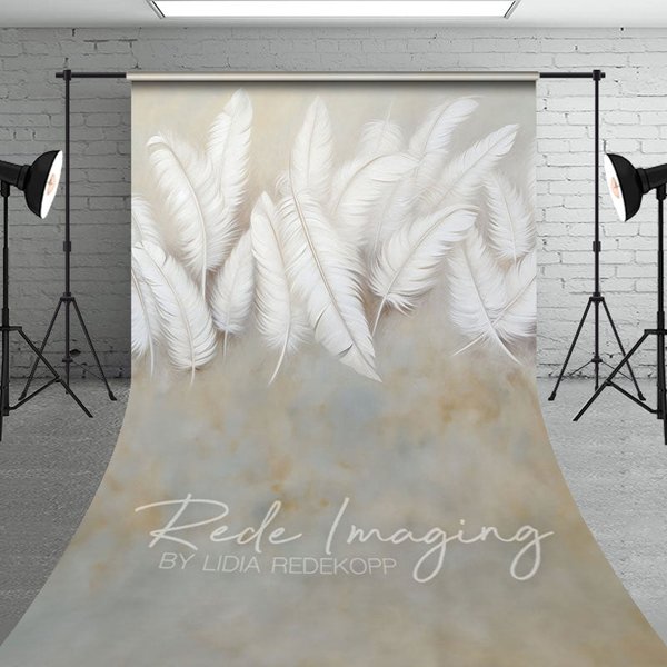 Aperturee Beige Soft White Feather Fine Art Sweep Backdrop, 5 x 7 ft (1.5 x 2.1 m), 42 USD, sweep backdrops, LRSD5K00-D