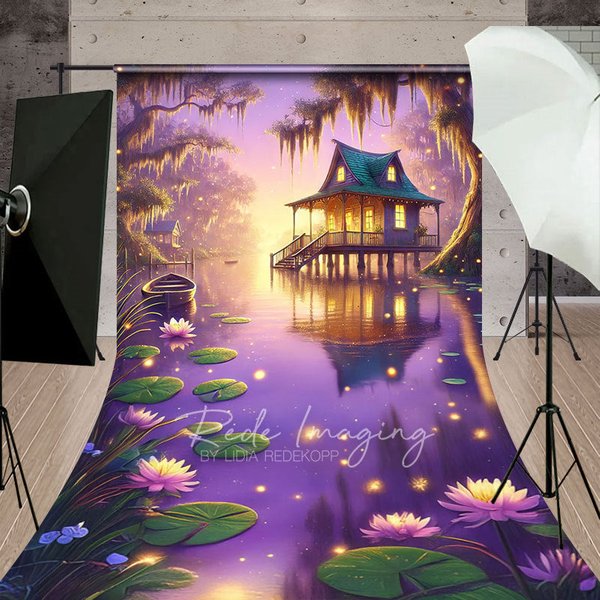 Aperturee Wonderland Forest Magical Bayou Sweep Photo Backdrop, 5 x 7 ft (1.5 x 2.1 m), 42 USD, sweep backdrops, LRSD8K17-D