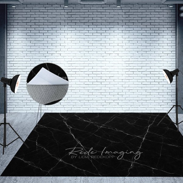 Aperturee Black Marble White Line Photo Fabric Floor Backdrop, 5X3FT(1.5X1M), 41.2 USD, fabric floor backdrops, MATLRHD7K08-E