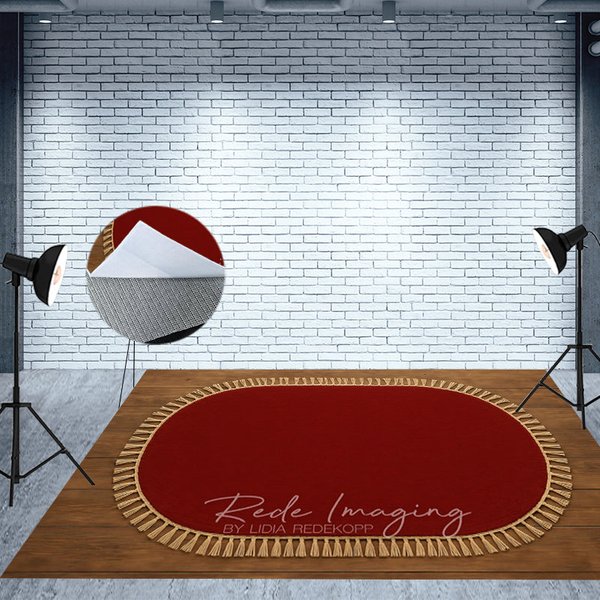 Aperturee Marroon Oval Rug Fabric Floor Backdrop For Photo, 5X3FT(1.5X1M), 41.2 USD, fabric floor backdrops, MATLRHD7K82-E