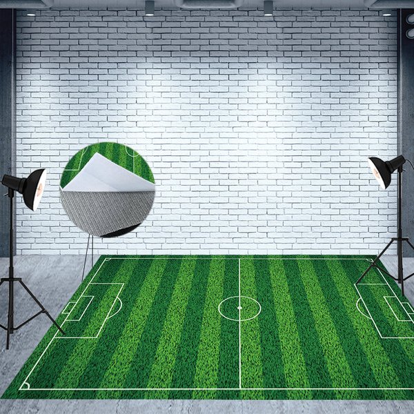Aperturee Top View Green Football Field Fabric Floor Backdrop, 5X3FT(1.5X1M), 41.2 USD, fabric floor backdrops, MATZYHD7K40-E