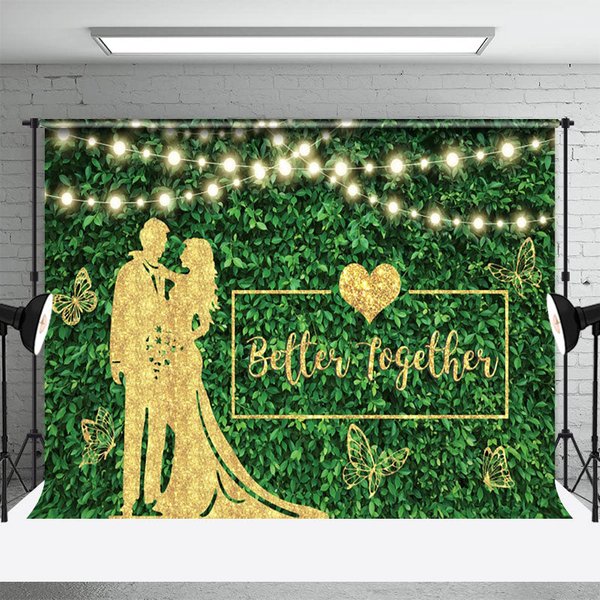 Aperturee Boho Better Together Glitter Lights Wedding Backdrop, 3X2FT(1MX0.6M), 14 USD, wedding backdrops, NYHD11430345-M