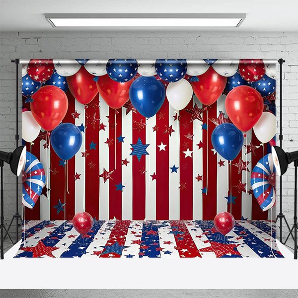 Aperturee American Flag Balloons Birthday Cake Smash Backdrop, 3X2FT(1MX0.6M), 14 USD, independence day backdrops, NYHD11430468-M