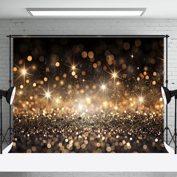 Aperturee Dark Brown With Bokeh Glitters Photography Backdrop, 3X2FT(1MX0.6M), 14 USD, dance backdrops, NYHD12808085-M