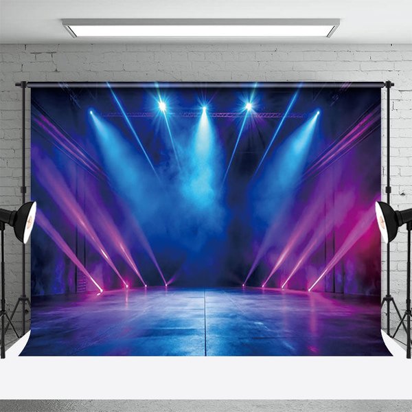 Aperturee Blue And Pink Spotlight Stage Photography Backdrop, 3X2FT(1MX0.6M), 14 USD, stage backdrops, NYHD12808091-M