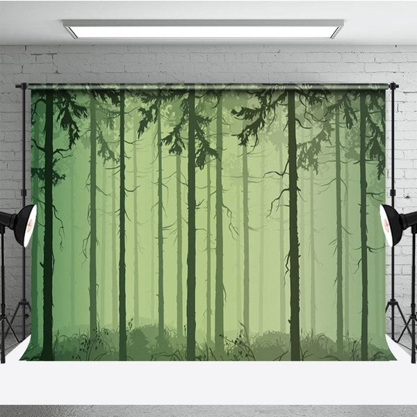 Aperturee Misty Forest Horror Scary Theme Photography Backdrop, 3X2FT(1MX0.6M), 14 USD, forest backdrops, NYHD12808165-M