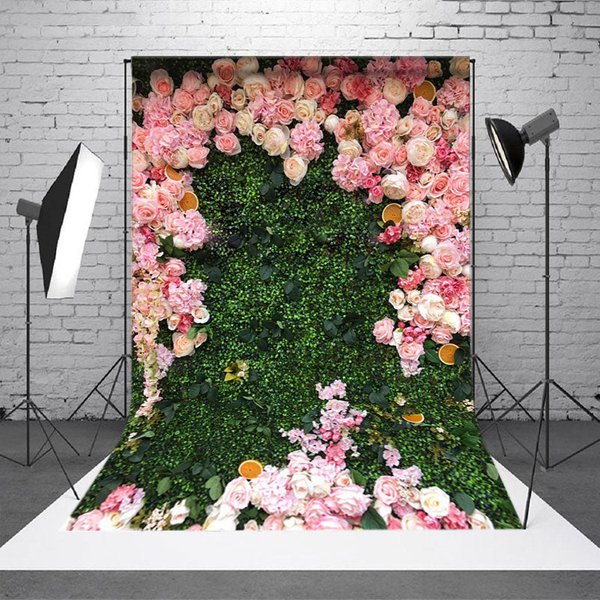 Aperturee Floral Grass Field Cute Spring Photography Backdrop, 2X3FT(0.6MX1M), 14 USD, wedding backdrops, NYSD11430522-M