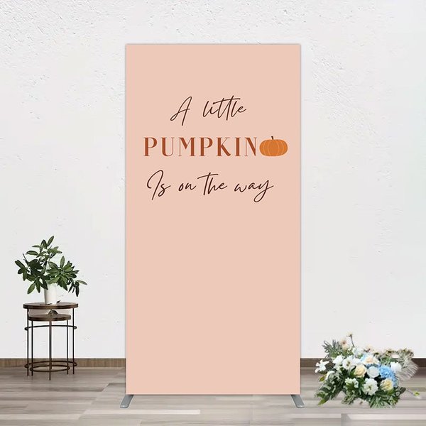 Aperturee Autumn Pumpkin Vibe Sweet Baby Shower Rectangle Backdrop, 1.6 x 4 ft (0.5 x 1.2 m), 98.18 USD, arch backdrop kit, XQGD1X62CF-AJ