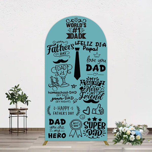 Aperturee Green Black Worlds 1 Dad Fathers Day Arch Backdrop, 1.6 x 4 ft (0.5 x 1.2 m), 98.18 USD, arch backdrop kit, YMGD1Z80-AJ