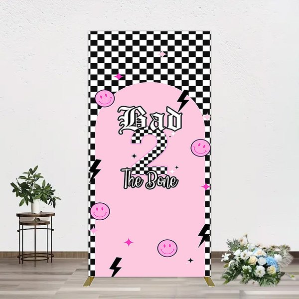 Aperturee Plaid Bad 2 The Bone Pink Birthday Rectangle Backdrop, 1.6 x 4 ft (0.5 x 1.2 m), 98.18 USD, arch backdrop kit, YMGD1Z87CF-AJ