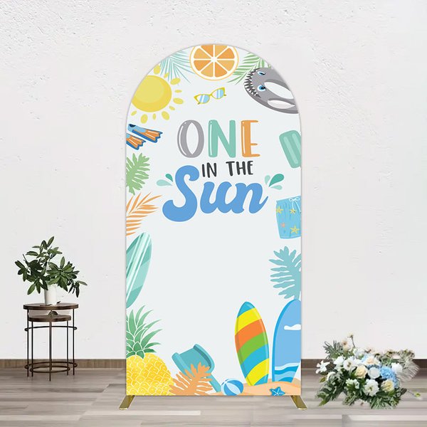 Aperturee Fresh Summer One In The Sun Birthday Arch Backdrop, 1.6 x 4 ft (0.5 x 1.2 m), 98.18 USD, arch backdrop kit, YMGD1Z91-AJ