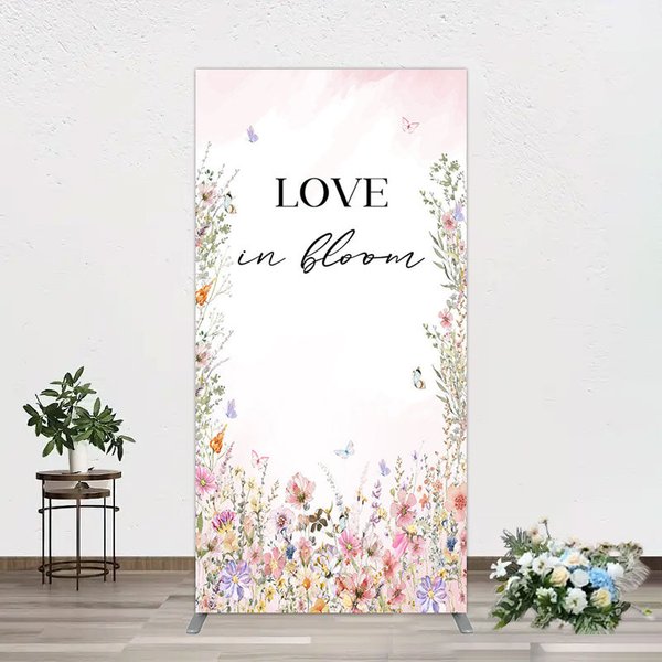 Aperturee Floral Love In Bloom Sweet Wedding Rectangle Backdrop, 1.6 x 4 ft (0.5 x 1.2 m), 98.18 USD, arch backdrop kit, YMGD1Z95CF-AJ