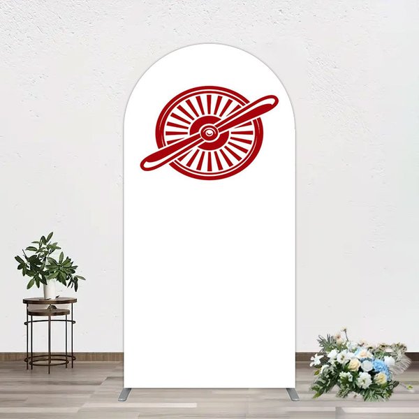 Aperturee Blue Red White Space Fighter Top One Arch Backdrop, 1.6 x 4 ft (0.5 x 1.2 m), 38.18 USD, arch backdrop kit, YMGD2Z13L-S