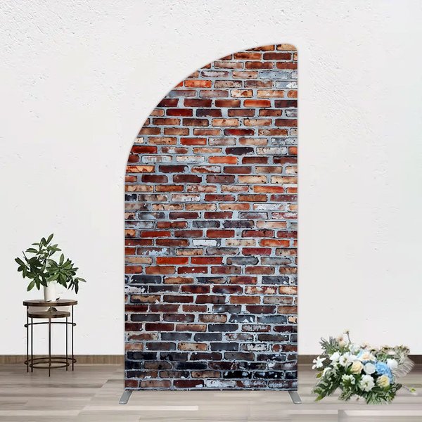 Aperturee Old Style With Retro Brick Wall Photo Half Moon Arch Backdrop, 1.6 x 4 ft (0.5 x 1.2 m), 98.18 USD, arch backdrop kit, YMGD2Z52YL-AJ