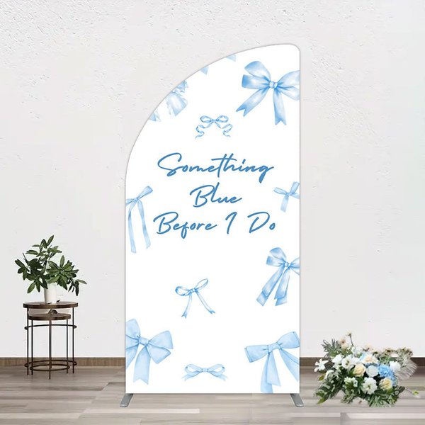 Aperturee Out of Blue Before I Do Wedding Half Moon Arch Backdrop, 1.6 x 4 ft (0.5 x 1.2 m), 98.18 USD, arch backdrop kit, YMGD2Z65YL-AJ