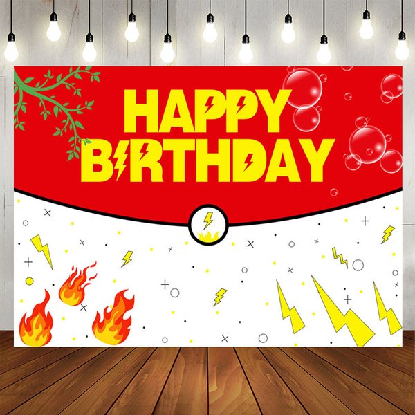 Aperturee Red White Bubbles Genius Happy Birthday Backdrop, 5X3FT(1.5X1M), 15.07 USD, birthday backdrops, YZHD2P14-E