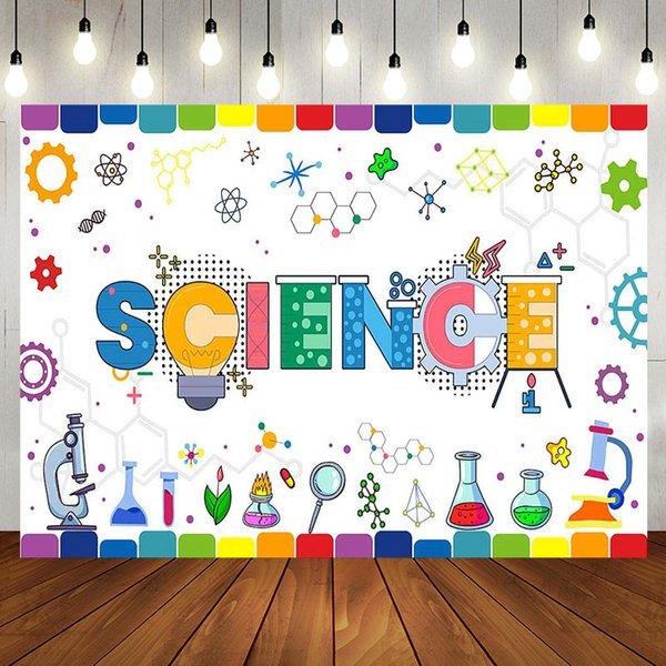 Aperturee Science Colorful Chemical Reagents Birthday Backdrop | Backdrop For Birthday Party | Cake Smash Backdrop | Custom Birthday Backdrops