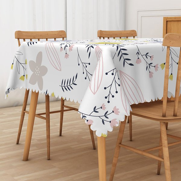 Aperturee Fresh and Sweet Spring Floral Tablecloth, for Cheerful Garden Party, Easter, and Bridal Shower Decor, 52x70in (WxH)