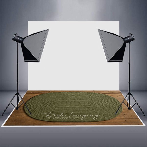Aperturee Celadon Oval Rug Wood Rubber Floor Mat For Photo, 5X4FT(1.5X1.2M), 129 USD, rubber floor mat, RUBLRHD7K79-G