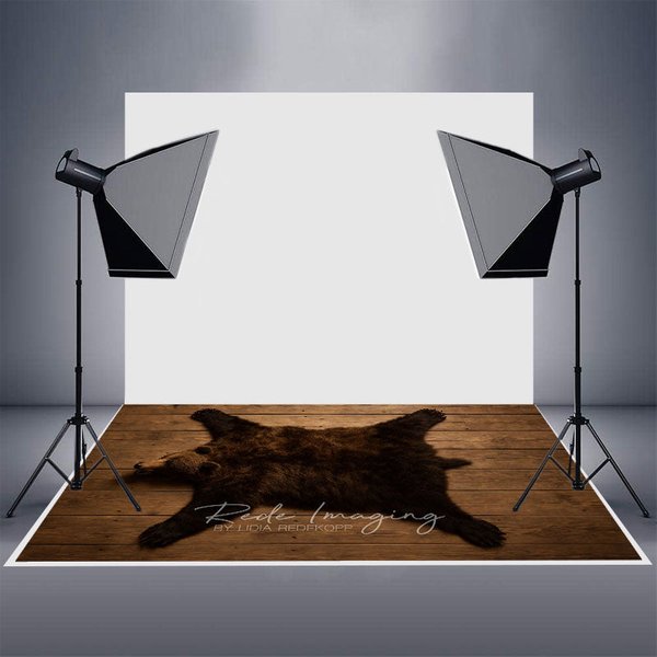 Aperturee Bear Shape Carpet Wood Rubber Floor Mat For Photo, 5X4FT(1.5X1.2M), 129 USD, rubber floor mat, RUBLRHD7K90-G