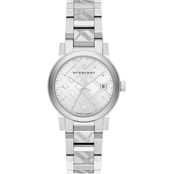 Burberry BU9144 Silver Check Stamped Dial Women's Watch