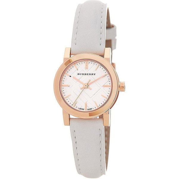 Burberry BU9209 Rose Gold Tone White Leather Women's Watch
