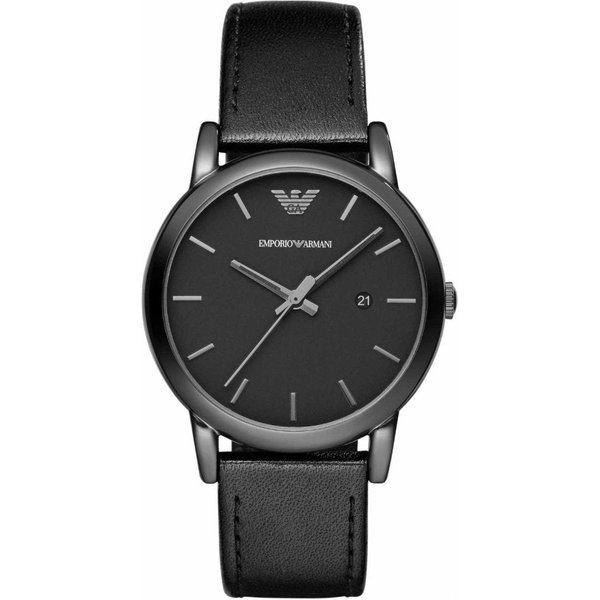 Emporio Armani AR1732 Luigi Classic Black Leather Strap Men's Watch