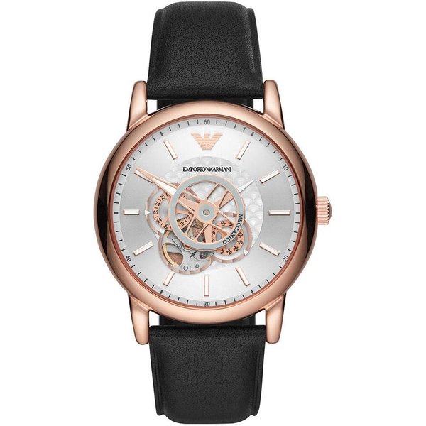 Emporio Armani AR60013 Automatic Black Leather Men's Watch