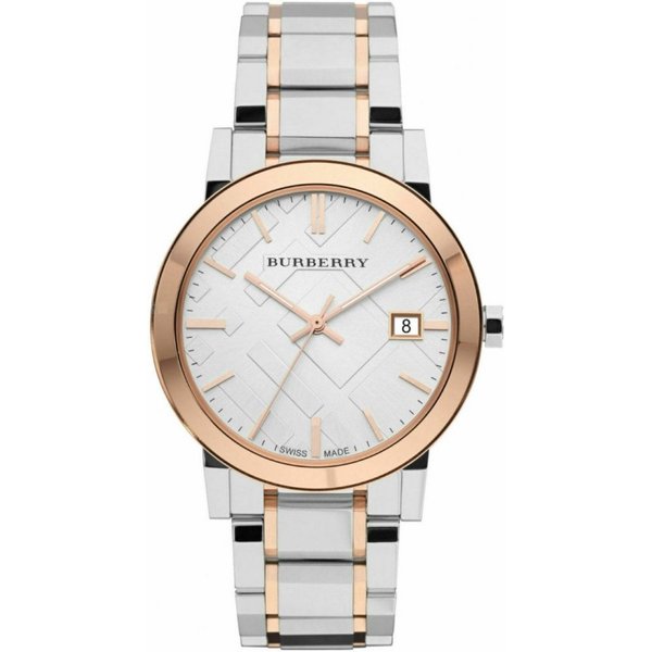 Burberry BU9006 Unisex Watch The City Two Tone Rose Gold