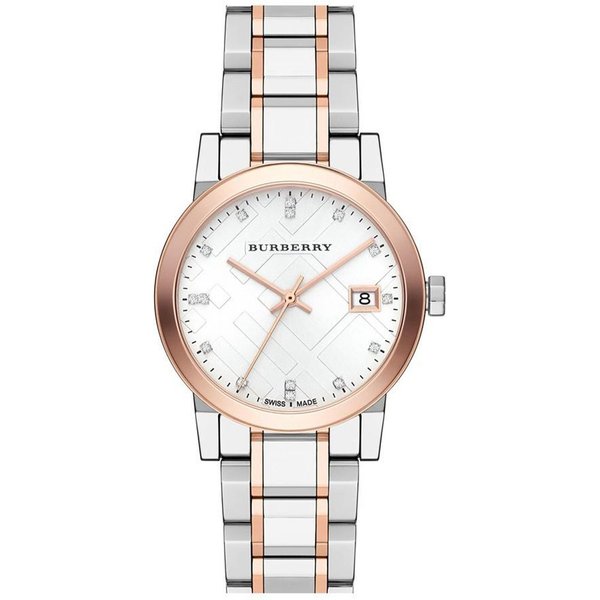 Burberry BU9127 Silver Dial Two-tone Ladies Watch