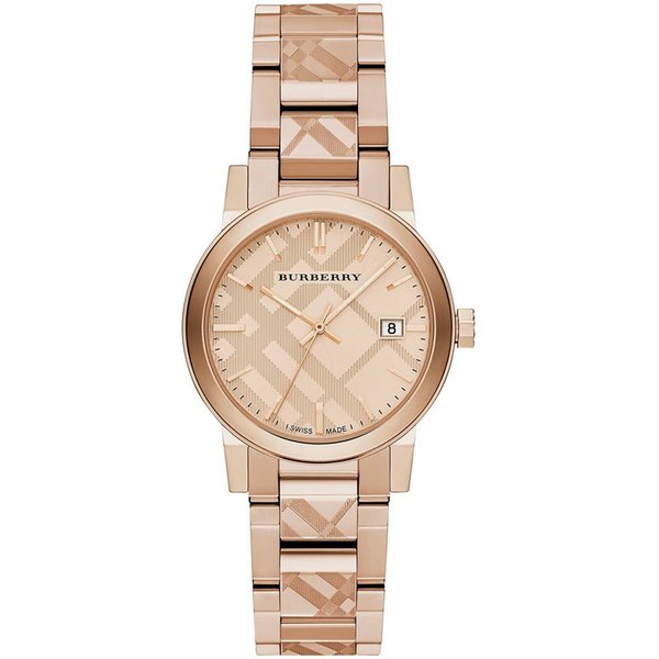 Burberry BU9146 The City Engraved Check Unisex Watch
