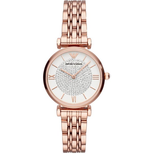 Emporio Armani AR11244 T-Bar Rose Gold Tone Ladies Watch