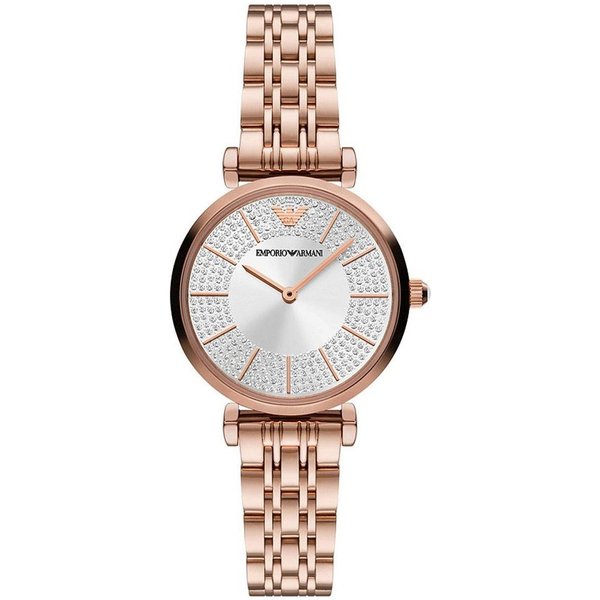 Emporio Armani AR11446 Gianni T-Bar Analog Silver Dial Women's Watch