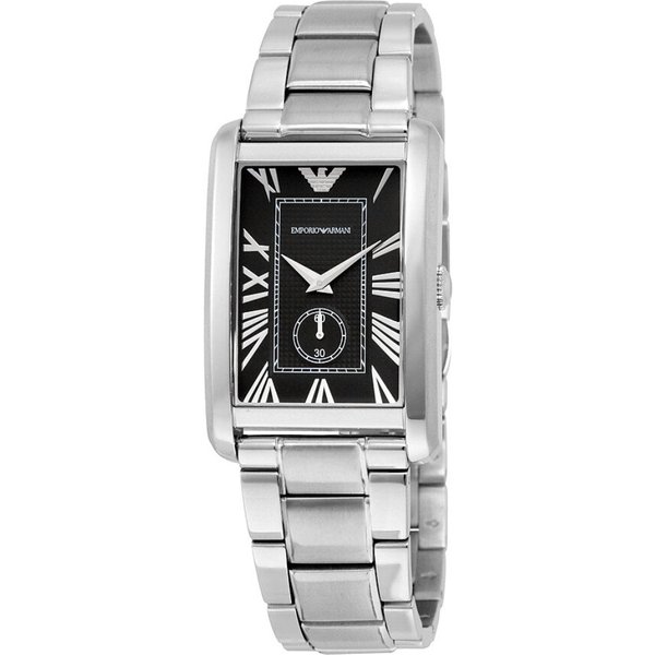 Emporio Armani AR1608 Rectangular Black Dial Men's Watch
